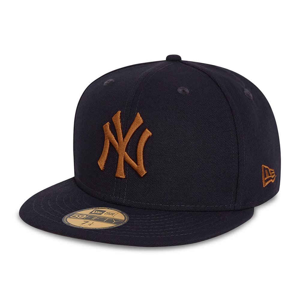 New Era 59FIFTY New York Yankees Baseball Cap - MLB League Essential - Marineblau-Toffee