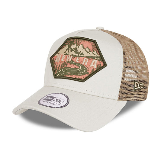 New Era Outdoor Patch Trucker Cap - Steingrau