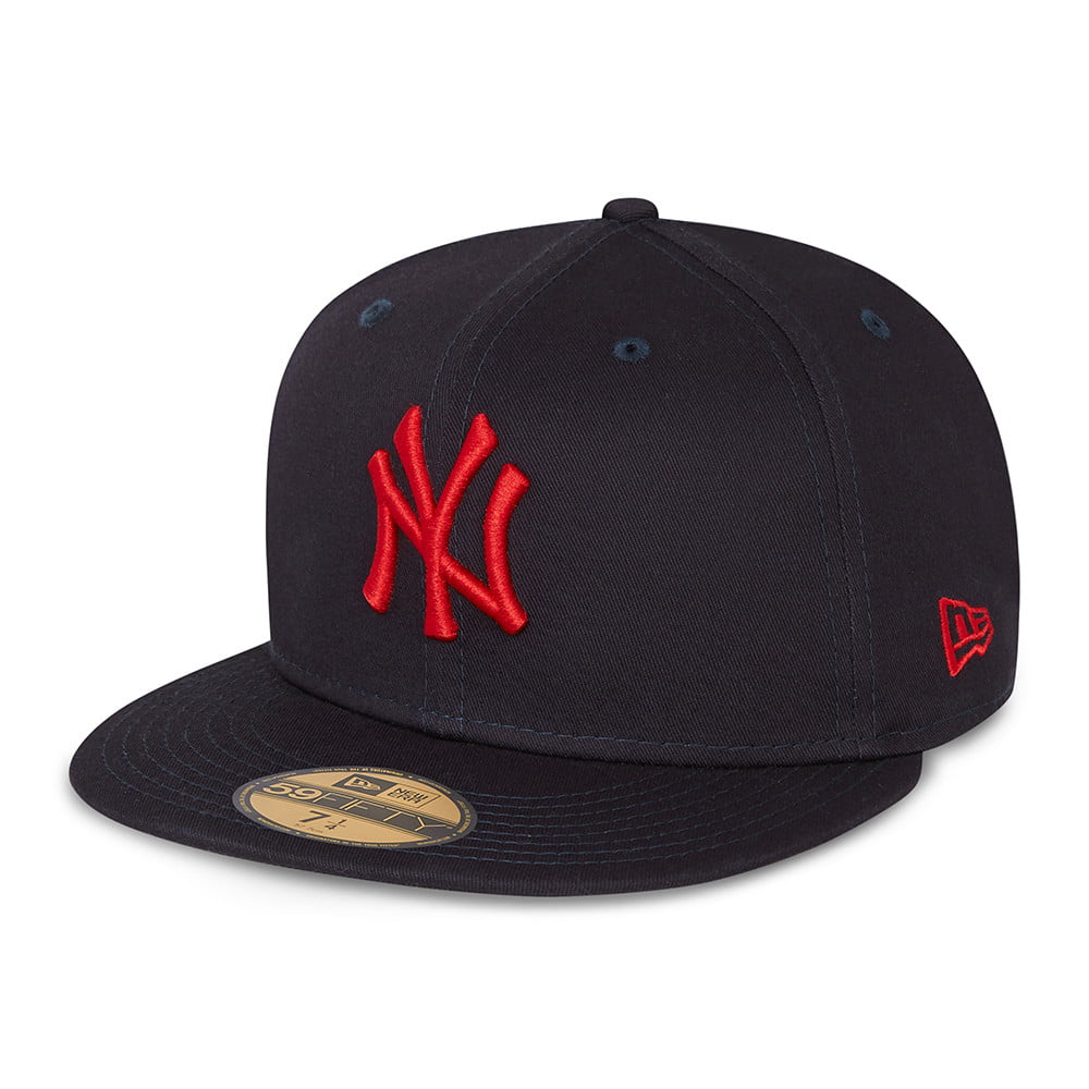 New Era 59FIFTY New York Yankees Baseball Cap - MLB League Essential - Marineblau-Scharlachrot