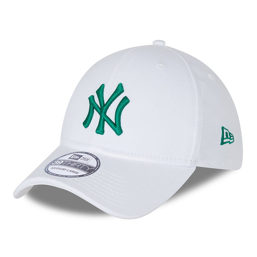 New Era 39THIRTY New York Yankees Baseball Cap - MLB League Essential II - Weiß-Grün