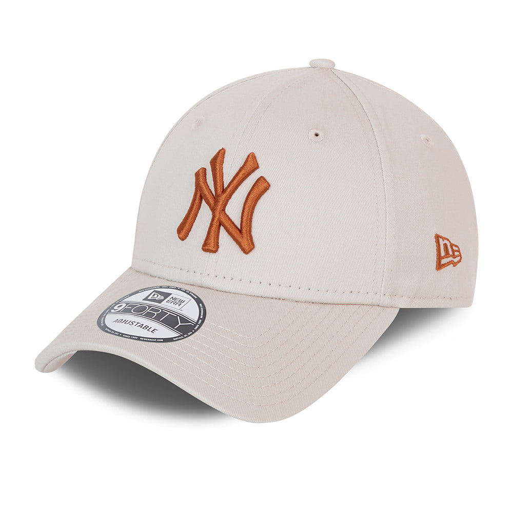 New Era 9FORTY II New York Yankees Baseball Cap - MLB League Essential - Steingrau-Toffee