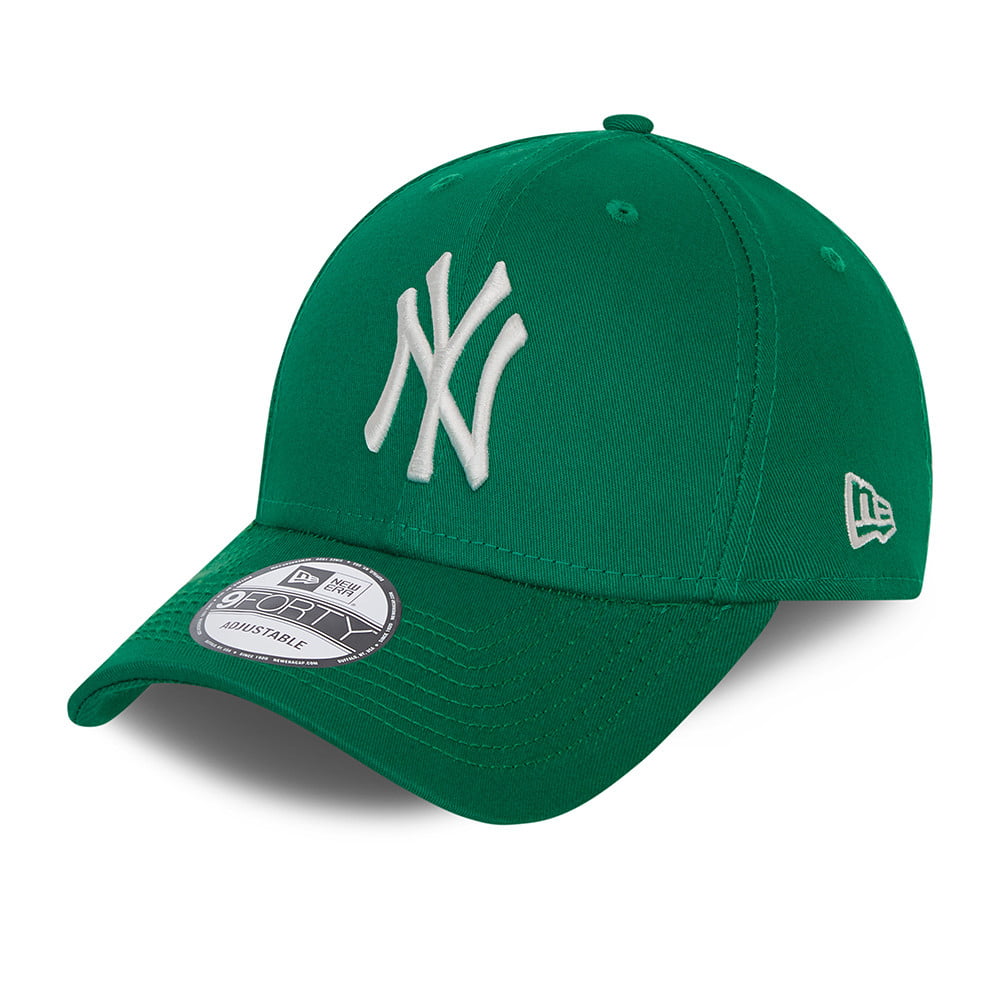 New Era 9FORTY II New York Yankees Baseball Cap - MLB League Essential - Grün-Weiß