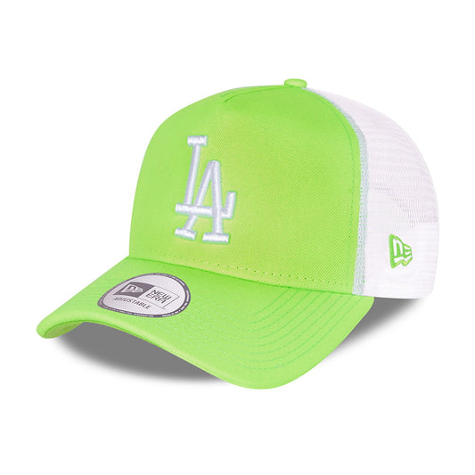 New Era A-Frame L.A. Dodgers Trucker Cap - MLB Tonal Mesh - Neongrün-Weiß