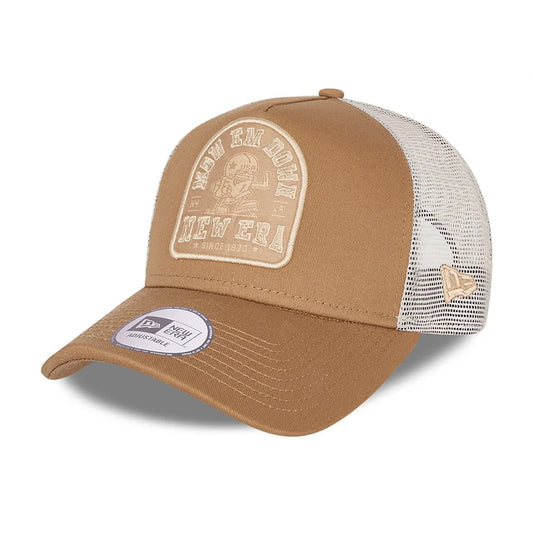 New Era Sports Patch A-Frame Trucker Cap - Weizen