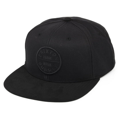 Brixton Oath III Snapback Cap aus Baumwolle - Schwarz auf Schwarz