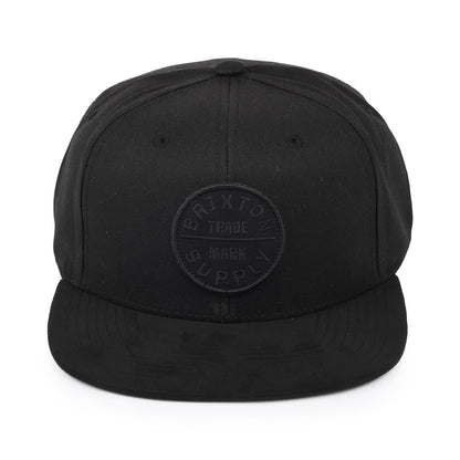 Brixton Oath III Snapback Cap aus Baumwolle - Schwarz auf Schwarz