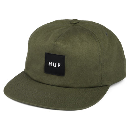 HUF Box Logo Unstrukturierte Snapback Cap - Olivgrün