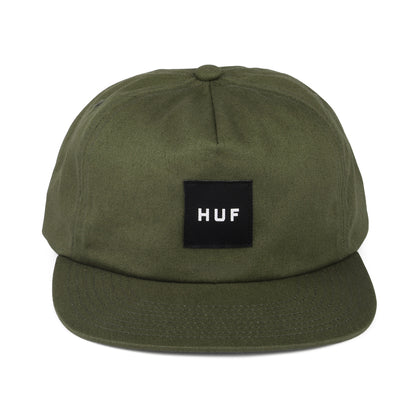 HUF Box Logo Unstrukturierte Snapback Cap - Olivgrün