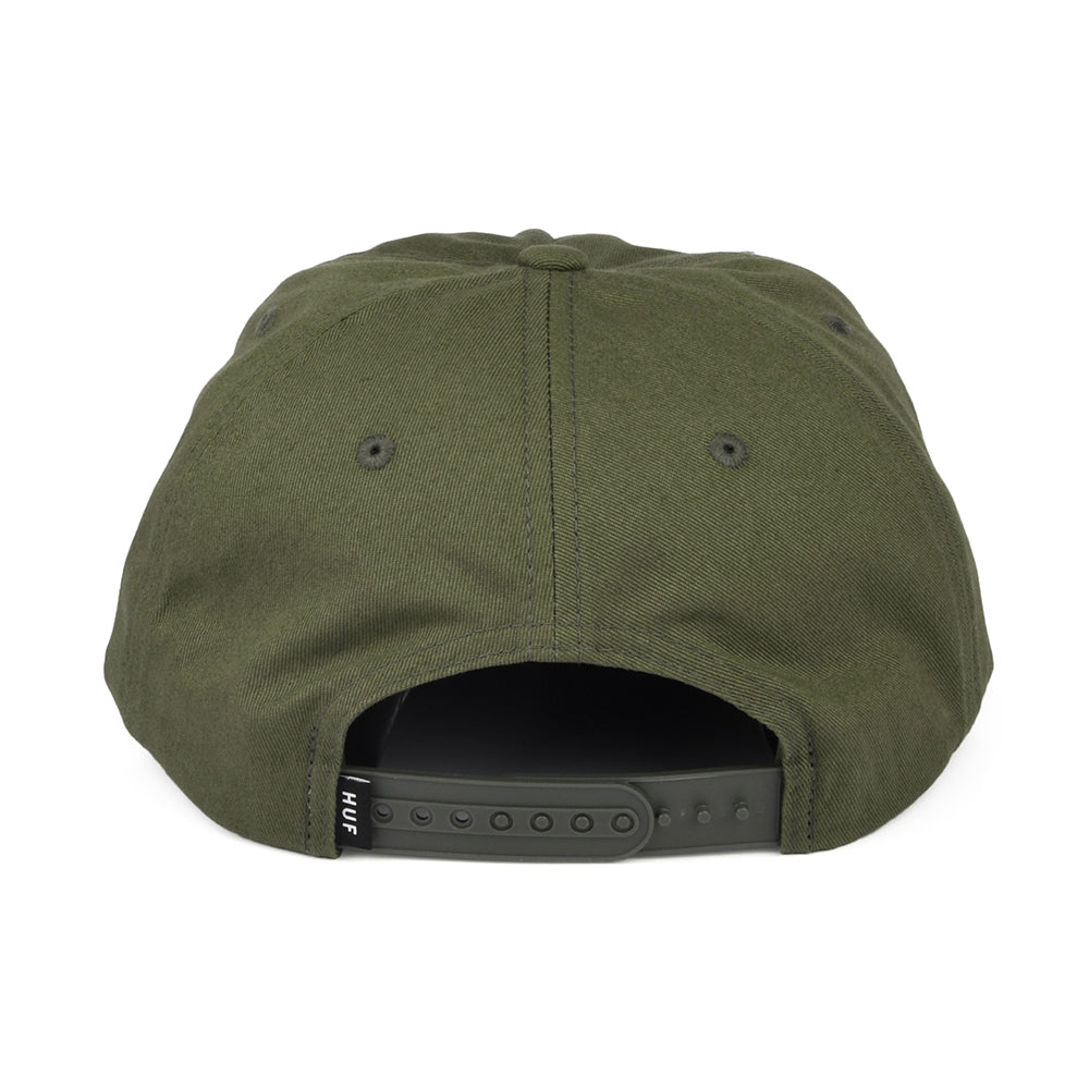 HUF Box Logo Unstrukturierte Snapback Cap - Olivgrün