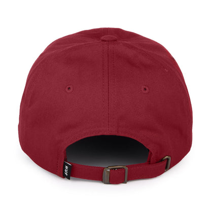 HUF Original Logo Baseball Cap mit gebogenem Visier aus Baumwolle - Burgunderrot