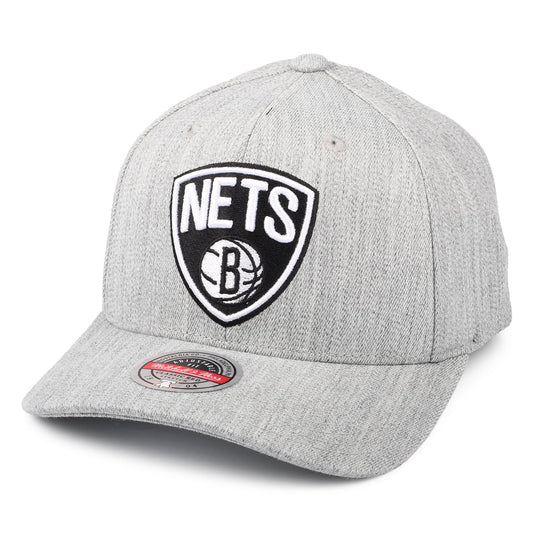 Mitchell & Ness Brooklyn Nets Snapback Cap - NBA Team Heather Redline - Meliertes Grau
