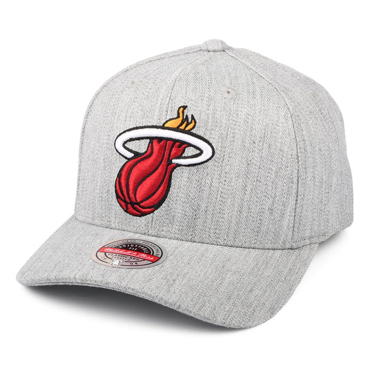 Mitchell & Ness Miami Heat Snapback Cap - NBA Team Heather Redline - Meliertes Grau