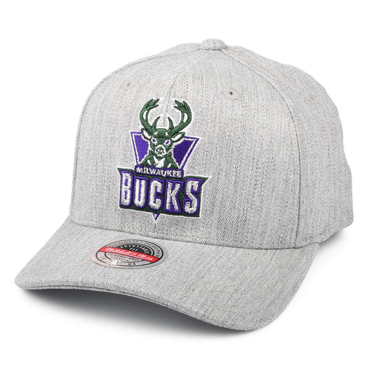 Mitchell & Ness Milwaukee Bucks Snapback Cap - NBA Team Heather Redline - Meliertes Grau