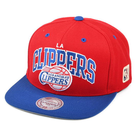 Mitchell & Ness L.A. Clippers Snapback Cap - NBA HWC Team Arch - Rot-Königsblau