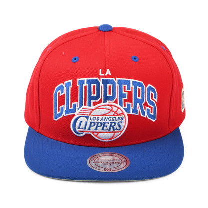 Mitchell & Ness L.A. Clippers Snapback Cap - NBA HWC Team Arch - Rot-Königsblau