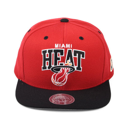 Mitchell & Ness Miami Heat Snapback Cap - NBA HWC Team Arch - Rot-Schwarz