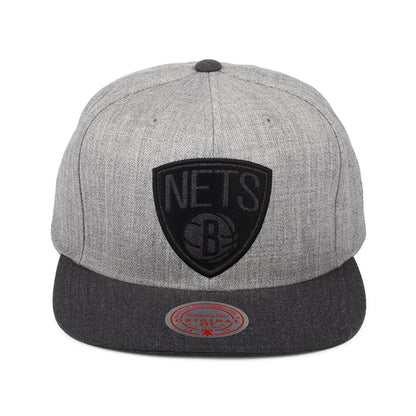 Mitchell & Ness Brooklyn Nets Snapback Cap - NBA Dual Heather - Meliertes Grau