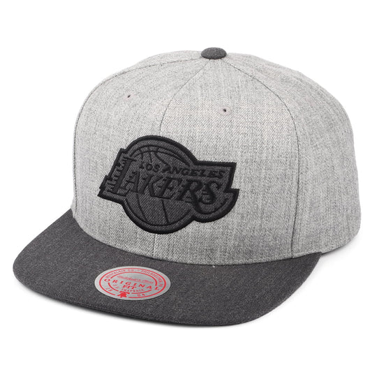 Mitchell & Ness L.A. Lakers Snapback Cap - NBA Dual Heather - Meliertes Grau