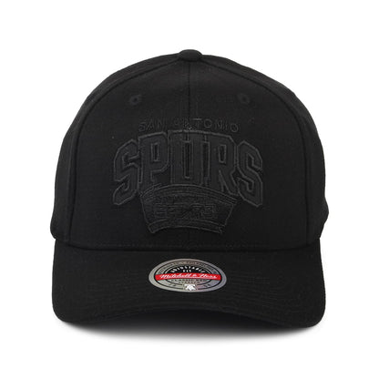 Mitchell & Ness San Antonio Spurs Snapback Cap - NBA Black Out Arch Redline - Schwarz