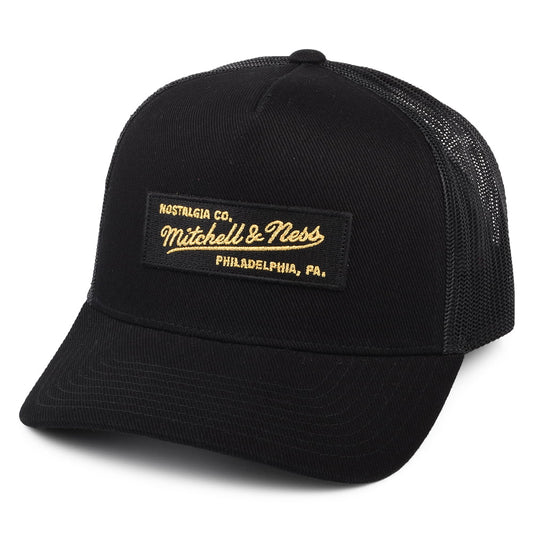 Mitchell & Ness Branded Box Logo Classic Trucker Cap - Schwarz-Gold