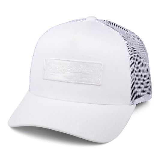 Mitchell & Ness Branded Box Logo Classic Trucker Cap - Weiß