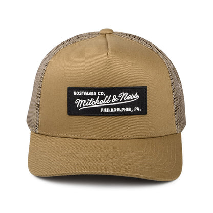 Mitchell & Ness Branded Box Logo Classic Trucker Cap - Hellbraun