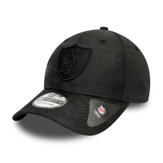 New Era 39THIRTY Las Vegas Raiders Baseball Cap - NFL Black Camo - Schwarz