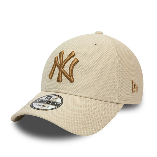 New Era 9FORTY New York Yankees Baseball Cap - MLB Diamond Era - Steingrau-Weizen