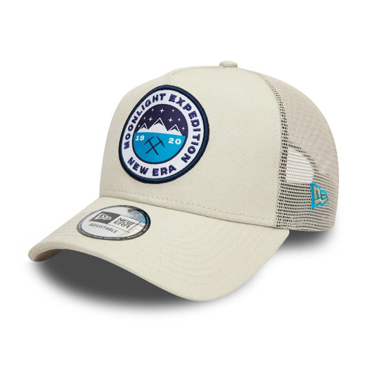 New Era 9FORTY A-Frame Trucker Cap - Explorer Patch - Steingrau