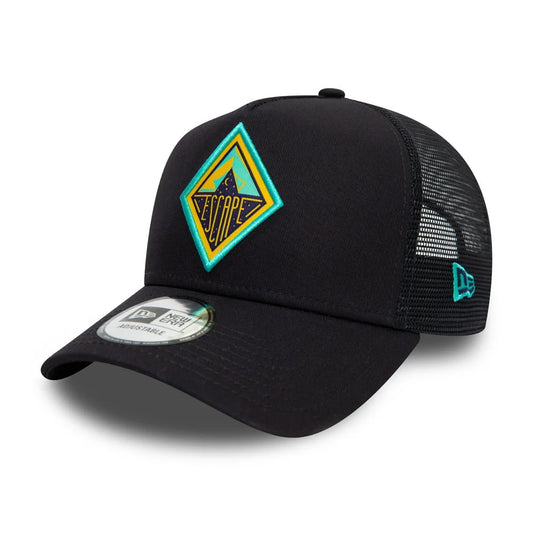 New Era 9FORTY A-Frame Trucker Cap - Explorer Patch - Marineblau