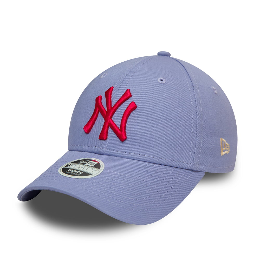 New Era Damen 9FORTY New York Yankees Baseball Cap - MLB League Essential - Lavendel-Rosa