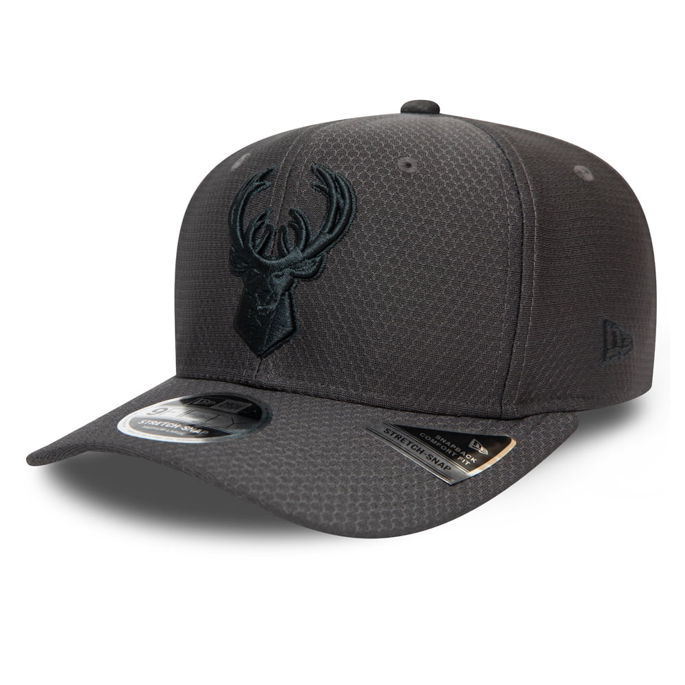 New Era 9FIFTY Milwaukee Bucks Snapback Cap - NBA Tonal Team Stretch Snap - Graphitgrau