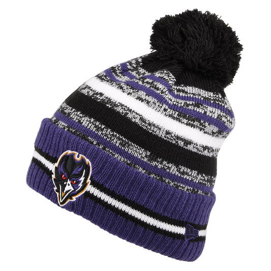 New Era Baltimore Ravens Bommelmütze - NFL Sport Knit OTC - Lila-Schwarz