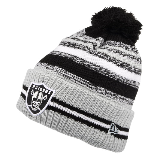 New Era Las Vegas Raiders Bommelmütze - NFL Sport Knit OTC - Schwarz-Grau