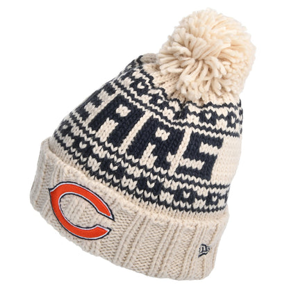 New Era Damen Chicago Bears Bommelmütze - NFL Sport Knit - Hellbeige