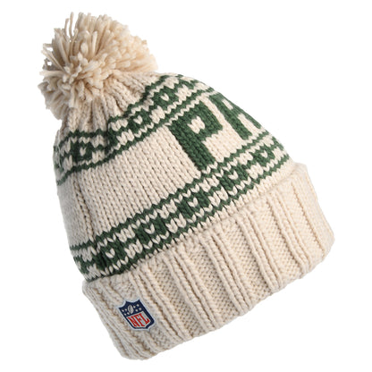 New Era Damen Green Bay Packers Bommelmütze - NFL Sport Knit - Hellbeige