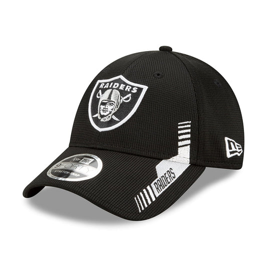 New Era 9FORTY Snap Las Vegas Raiders Baseball Cap - NFL Sideline Home - Schwarz-Weiß
