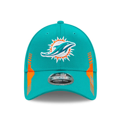 New Era 9FORTY Snap Miami Dolphins Baseball Cap - NFL Sideline Home - Petrol-Orange