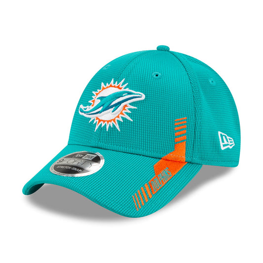 New Era 9FORTY Snap Miami Dolphins Baseball Cap - NFL Sideline Home - Petrol-Orange