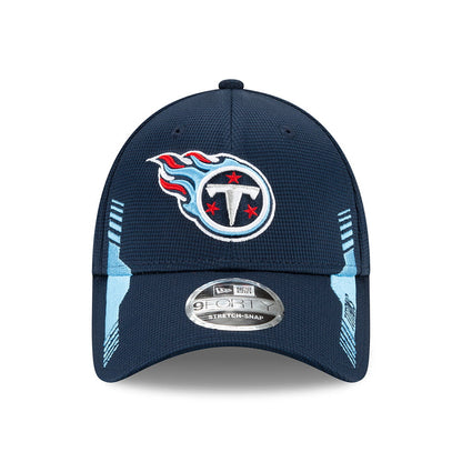 New Era 9FORTY Snap Tennessee Titans Baseball Cap - NFL Sideline Home - Blau