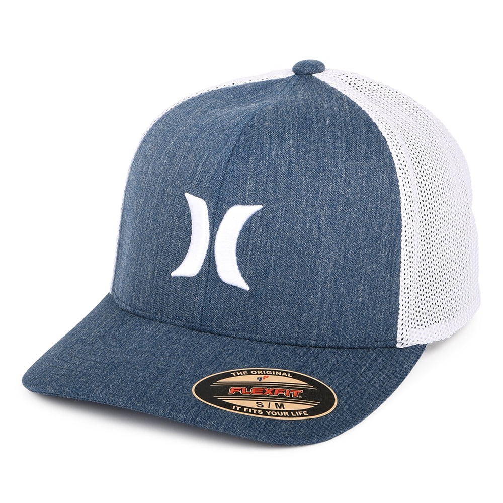 Hurley Icon Textures Flexfit Baseball Cap - Marineblau-Weiß