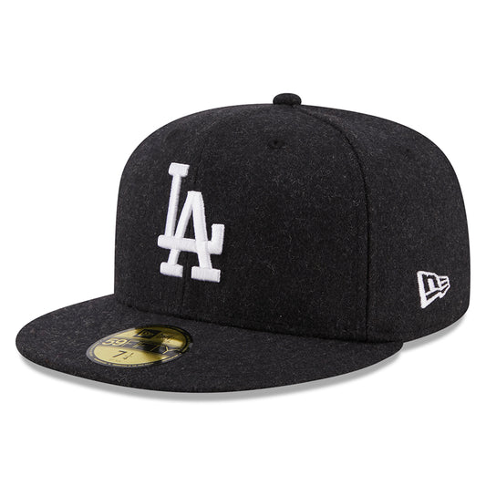 New Era 59FIFTY L.A. Dodgers Baseball Cap - MLB Melton - Schwarz