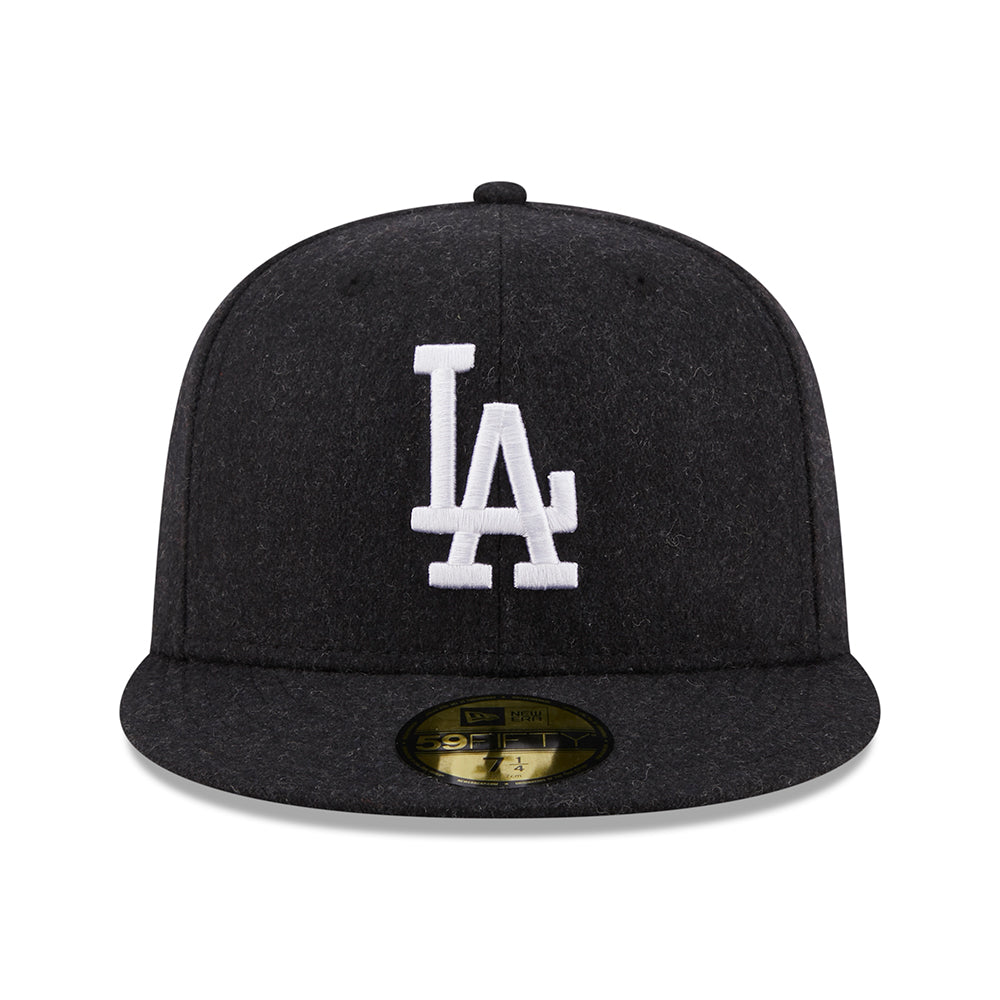 New Era 59FIFTY L.A. Dodgers Baseball Cap - MLB Melton - Schwarz