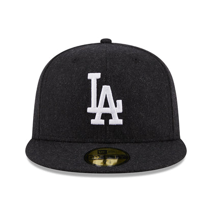 New Era 59FIFTY L.A. Dodgers Baseball Cap - MLB Melton - Schwarz