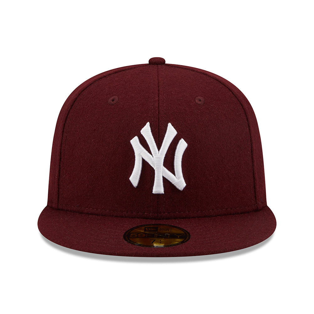 New Era 59FIFTY New York Yankees Baseball Cap - MLB Melton - Kastanienbraun