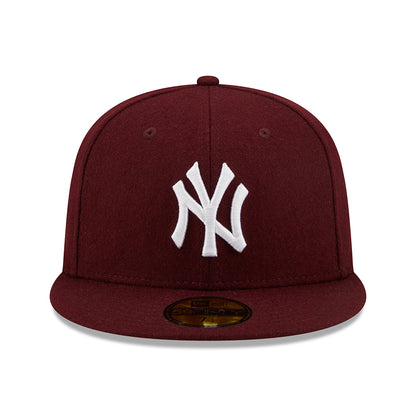 New Era 59FIFTY New York Yankees Baseball Cap - MLB Melton - Kastanienbraun