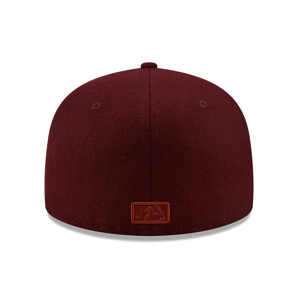 New Era 59FIFTY New York Yankees Baseball Cap - MLB Melton - Kastanienbraun