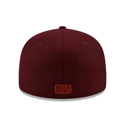 New Era 59FIFTY New York Yankees Baseball Cap - MLB Melton - Kastanienbraun