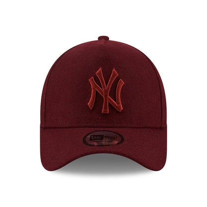 New Era 9FORTY New York Yankees Baseball Cap - MLB Melton E-Frame - Kastanienbraun