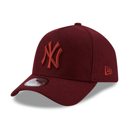 New Era 9FORTY New York Yankees Baseball Cap - MLB Melton E-Frame - Kastanienbraun